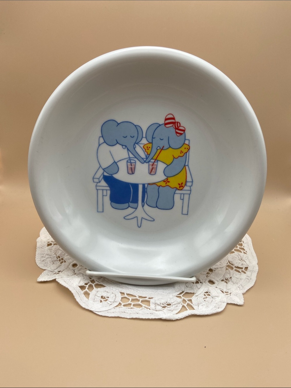 Babar & Queen Celeste Children's Bowl Plate by IKEA RUBEN made in Portugal